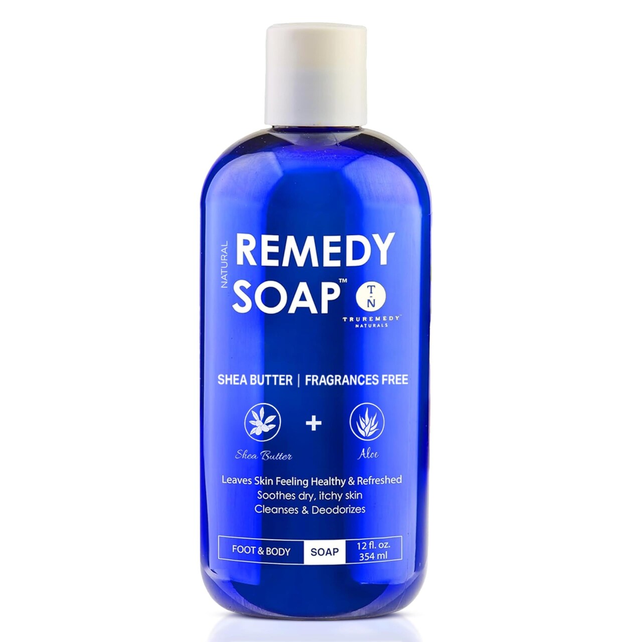 Shea Butter - No Fragrance Body Wash for Men and Women - 12 oz - Moisturizes